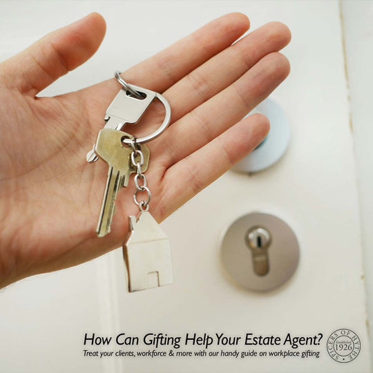 How to use gifting as an estate agents to your benefit. Blog cover depicting a house key and a door.