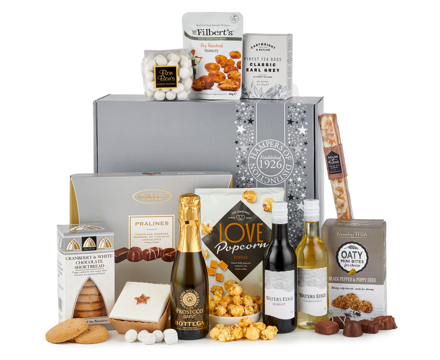 Silver Indulgence Wine Hamper